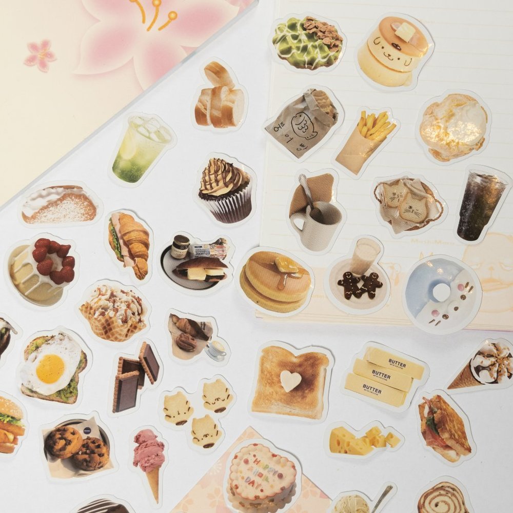 46 pcs Pastries Stickers